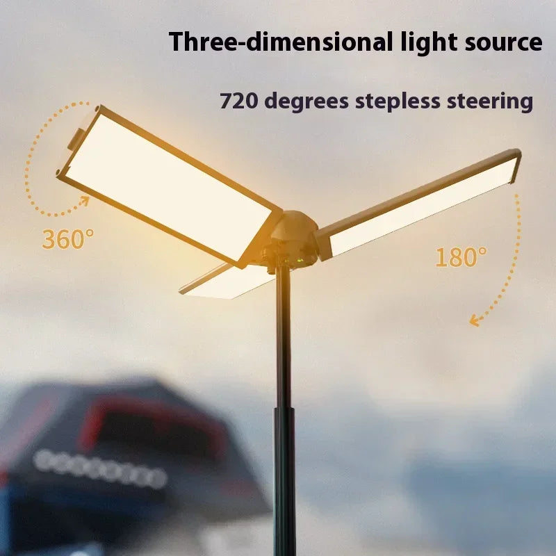 Tavvitaimp18 portable 1000 lumen LED light, versatile as a lantern and work light for any outdoor need.
