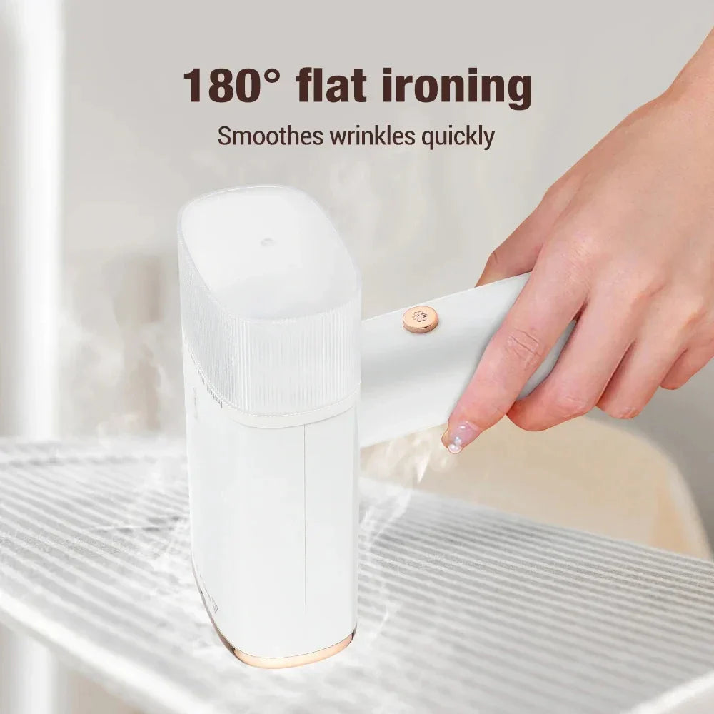 White Tavvitaimp18 portable handheld garment steamer, removing wrinkles quickly with its fast heat function.