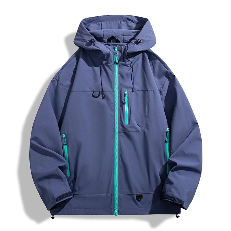 Versatile men's weatherproof ridge jacket; essential activewear & adventure gear for all seasons.