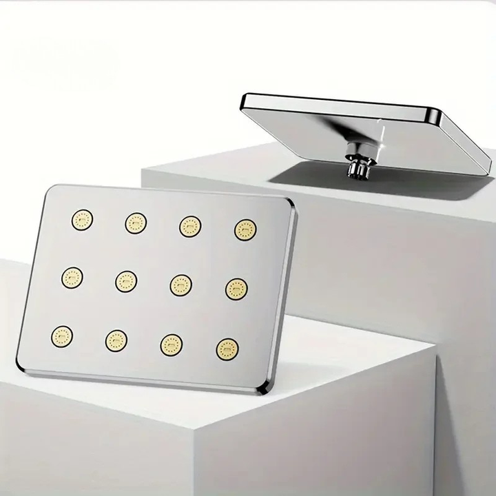High-quality 10-inch overhead shower head, transforming your bathroom with powerful, enhanced water flow.