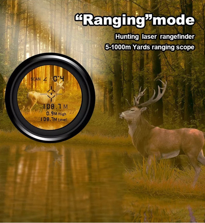 Improve your game with this precision golf & hunting laser rangefinder, featuring powerful 6.5x magnification.