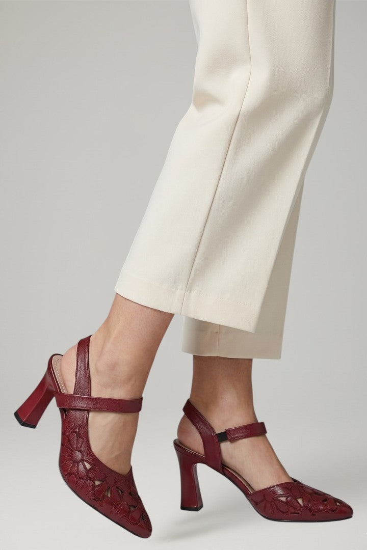 Women's stylish buckle heels with cushioned comfort & adjustable strap, perfect for elegant dress wear.
