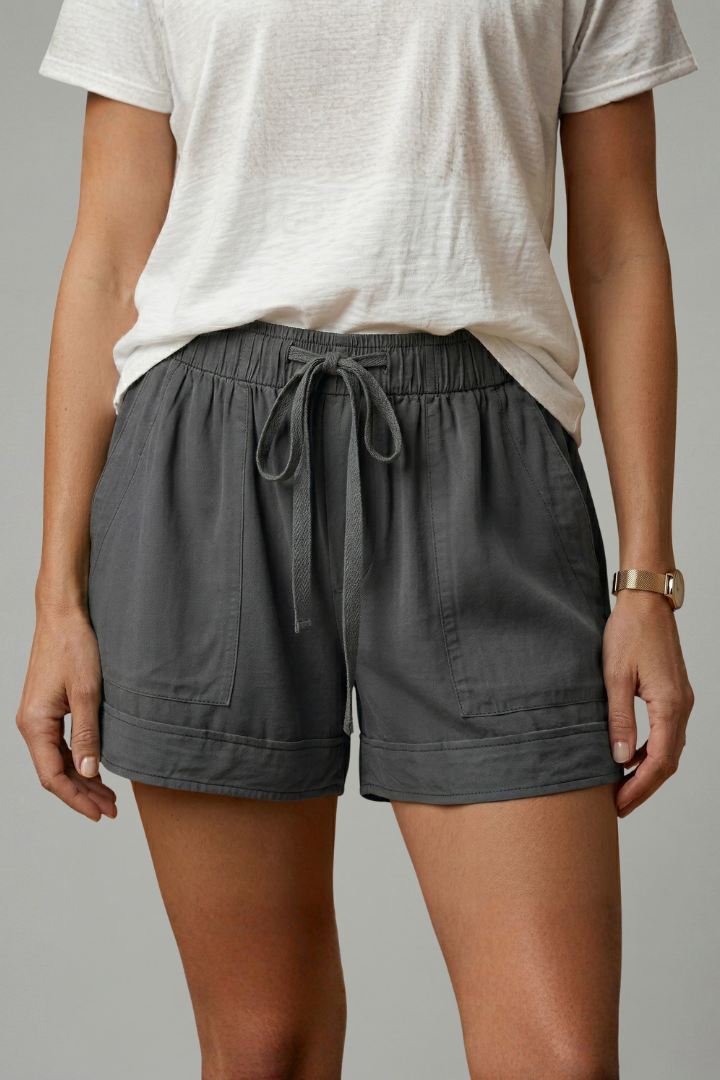 Stylish women's casual shorts with drawstring, perfect for summer versatility.