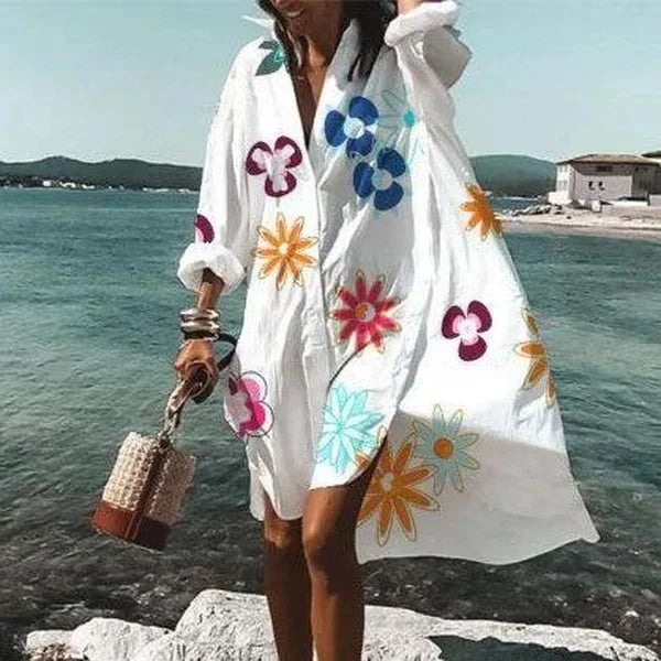 Women's Long Sleeve Beach Cover-Up Top