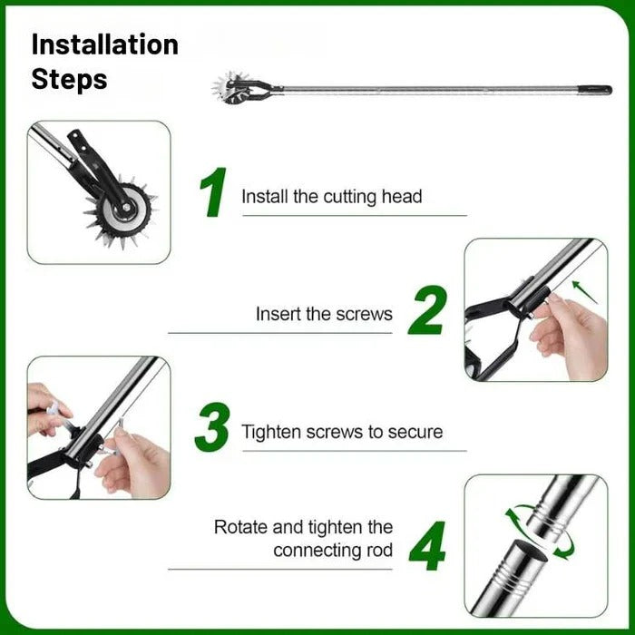 TavvitaImp008 adjustable height manual lawn edger for precise, clean garden border definition.