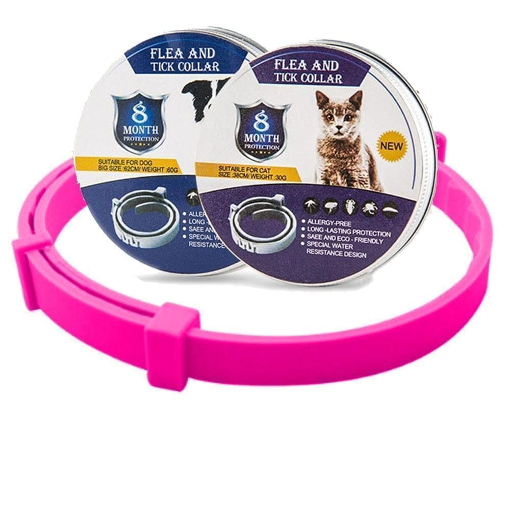 Durable, adjustable flea & tick collar designed for 8-month pet protection from pests.