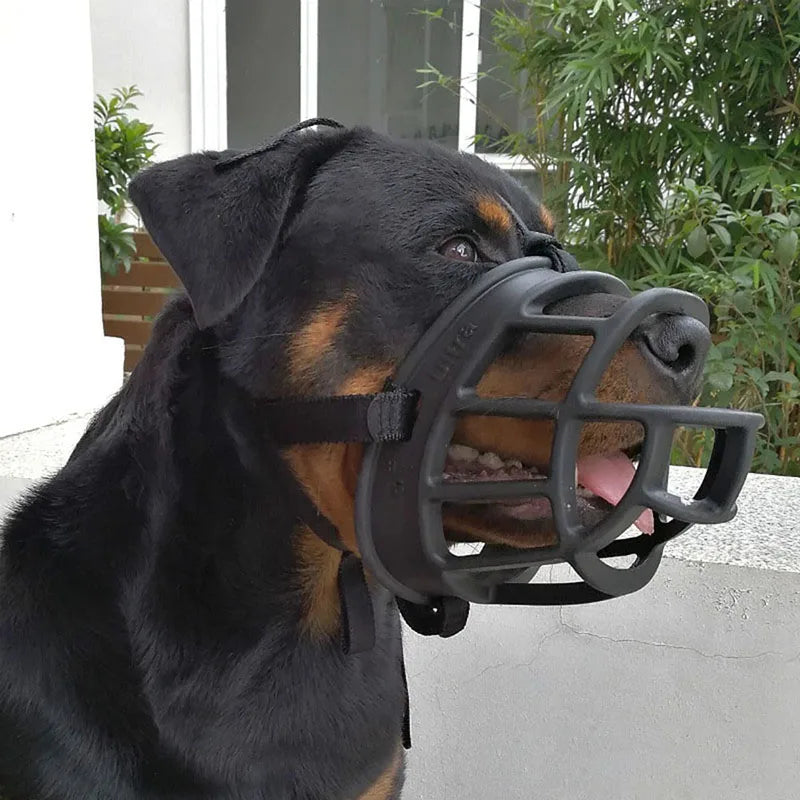 Durable silicone muzzle for small, medium & large dogs. Designed for secure anti-barking, anti-biting, and training.