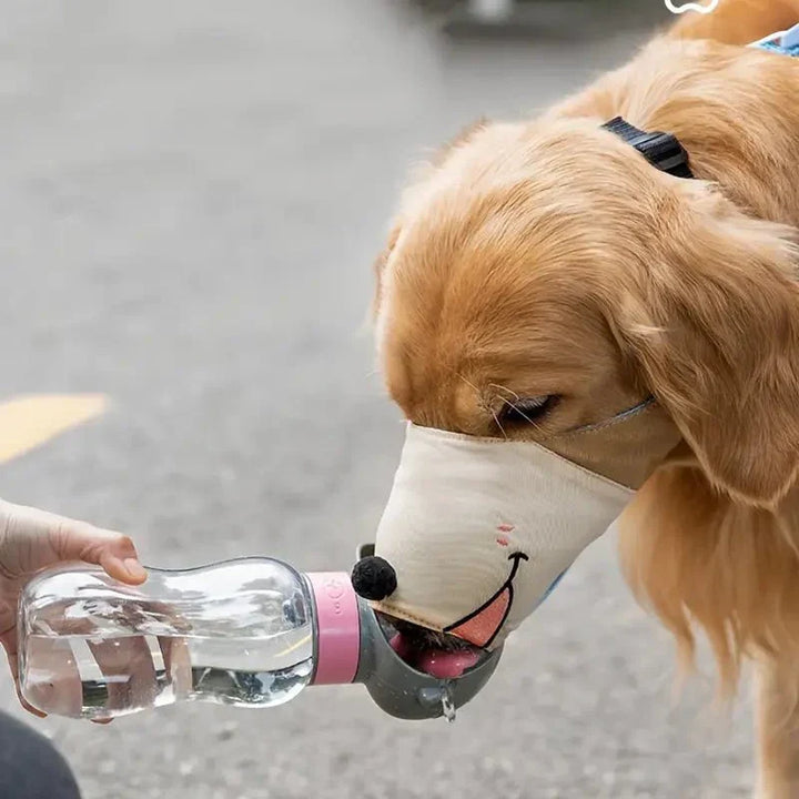 Comfortable, adjustable cartoon dog muzzle for pet safety & training. Breathable accessory.