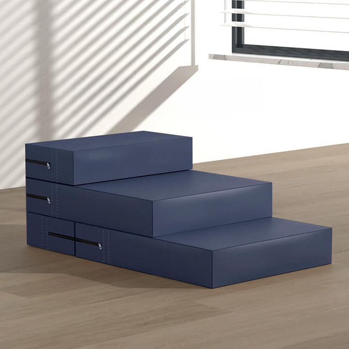 Washable pet ramp & stairs, adjustable height for small dogs, cats, and senior pets' comfort.