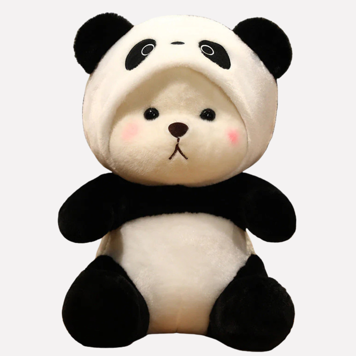 Cute character plush bear, a delightful stuffed animal toy, great for kids' rooms & gifts.