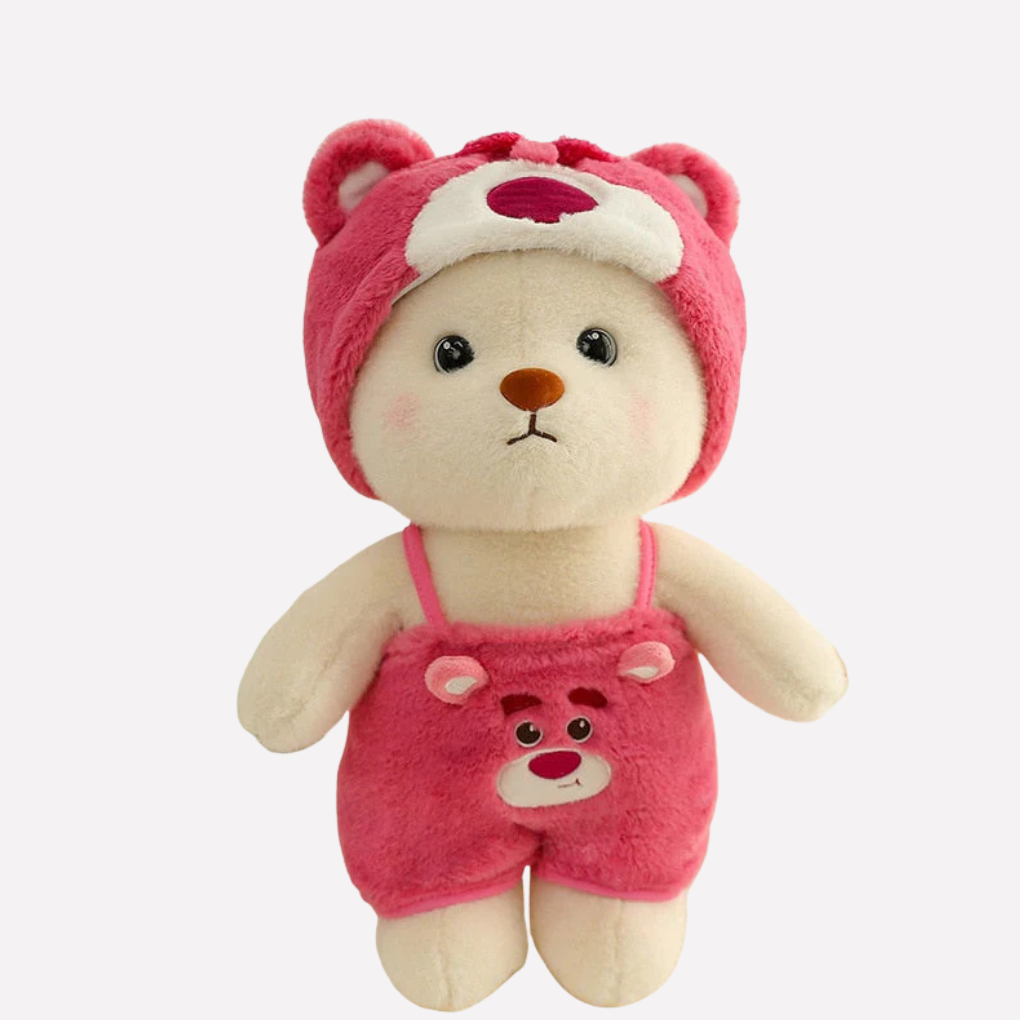 Velvety soft character plush bear, a lovely stuffed animal & cuddly friend for children.