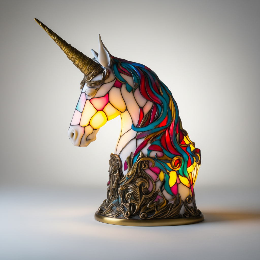 Unisex artistic mosaic animal table lamp. Versatile decorative accent light, perfect for any home decor style.