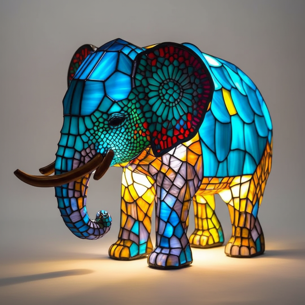 GleamPaw mosaic animal lamp provides beautiful ambient lighting. An artistic design and decorative accent.