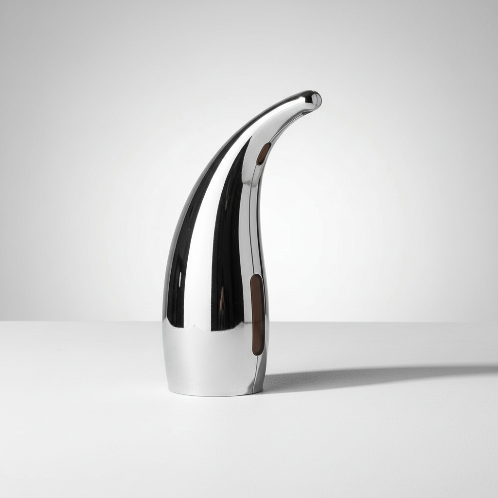 Sensor-activated automatic soap dispenser promotes hygienic handwashing in any home.