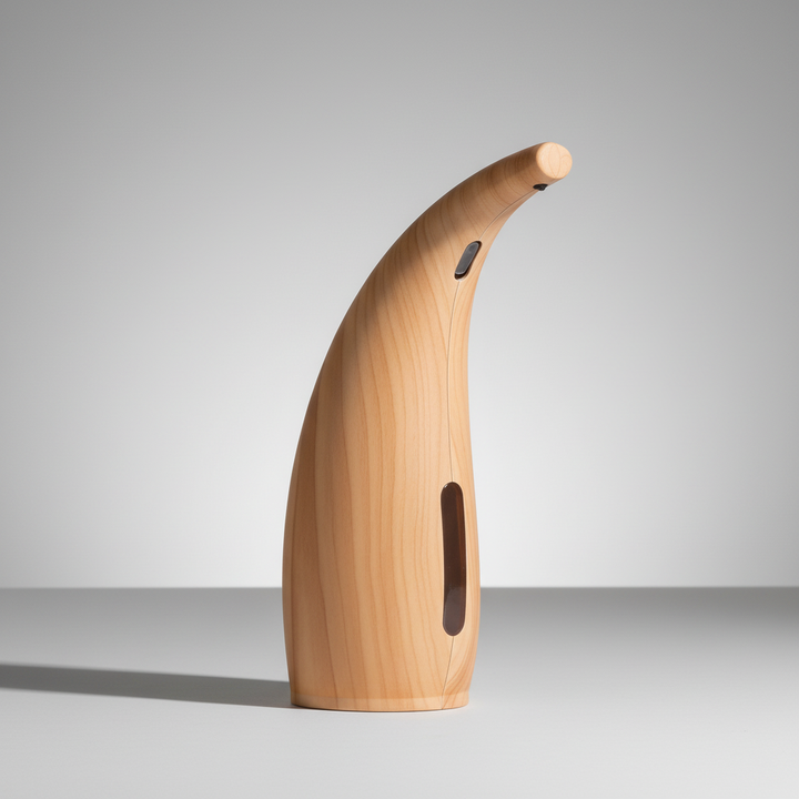 Sleek touchless liquid soap dispenser, ideal for kitchen countertops & bathroom vanities.