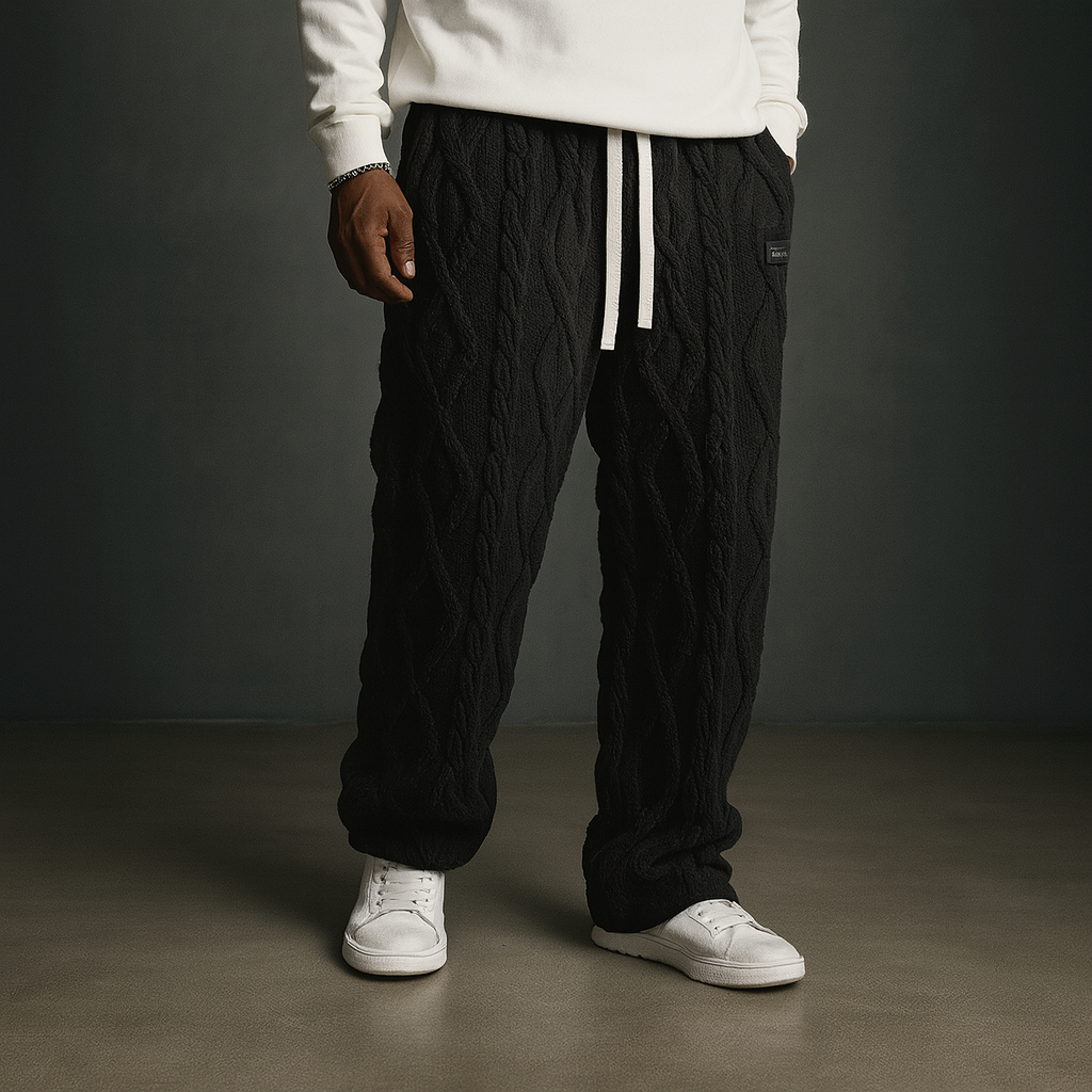 Blue men's Cloud Sweatpants. Modern loungewear, ultimate comfort with a relaxed fit for casual style.