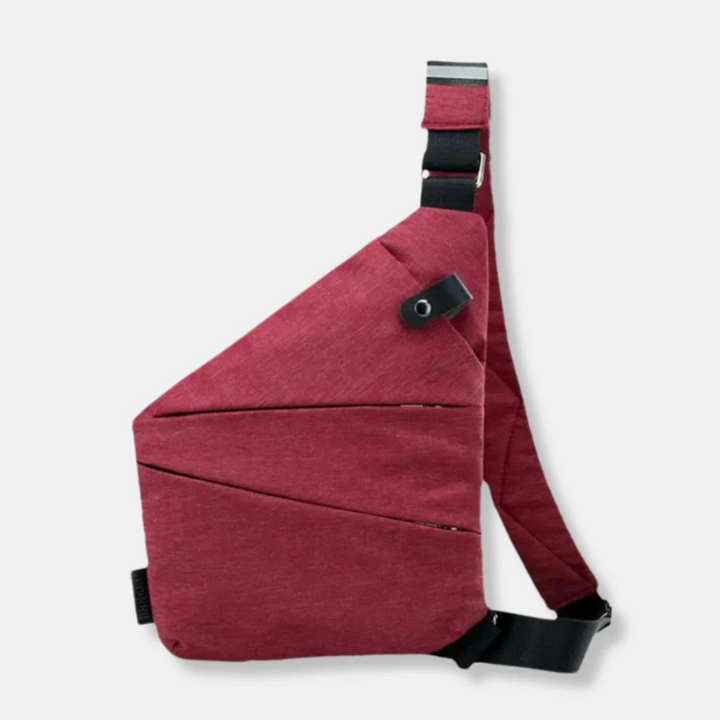 Secure unisex sling bag, multiple compartments for organized travel.