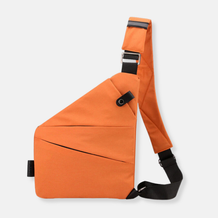 Versatile anti-theft travel essential, black sling bag for all genders.