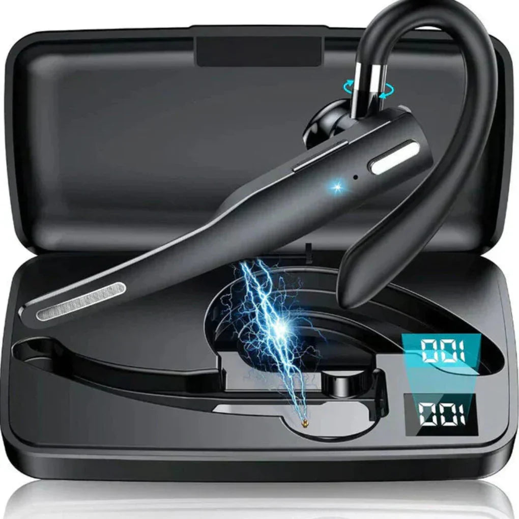 Men's Bluetooth 5.1 headset for stable, clear wireless audio communication & hands-free calls with dual mics.
