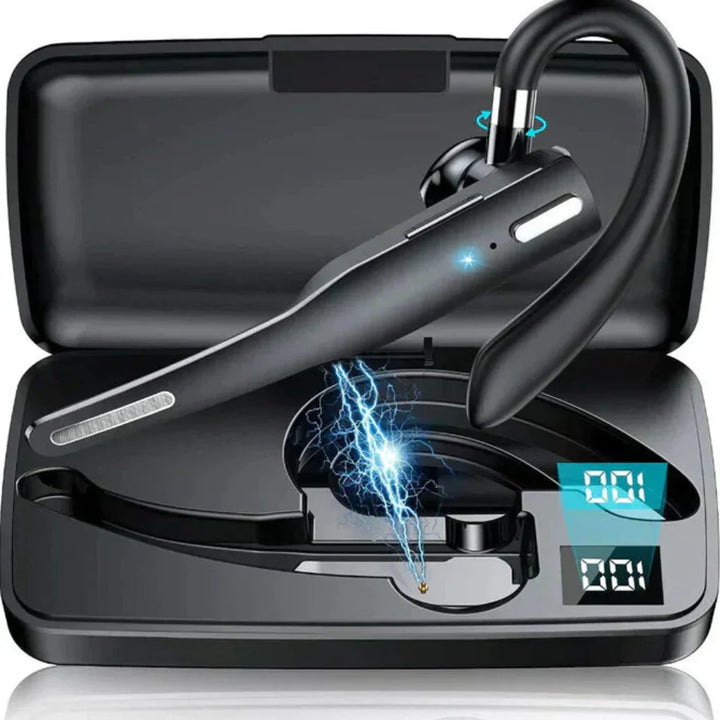 Men's Bluetooth 5.1 headset for stable, clear wireless audio communication & hands-free calls with dual mics.