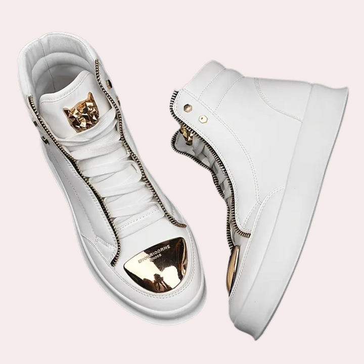 Men's fashionable high-top sneakers for urban style. Versatile casual footwear, durable and comfortable.