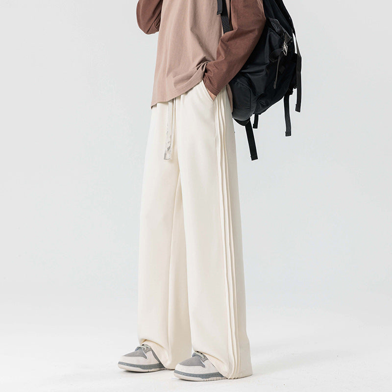 Comfortable men's wide leg drawstring pants. Perfect relaxed fit trousers for ultimate casual wear.