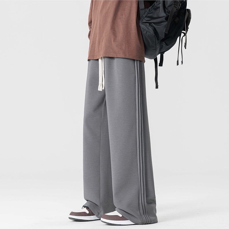 Men's wide leg drawstring trousers. Ideal casual pants for ultimate comfort and versatile everyday style.