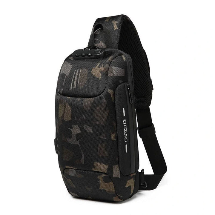 Versatile anti-theft sling bag for men & women, offering secure storage, USB charging, and comfortable crossbody wear.