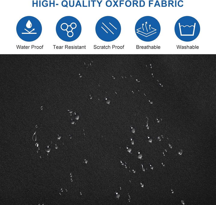 Gusseted black waterproof suit cover & dress bag (2-pack) for wardrobe organization, travel, and clothing protection.
