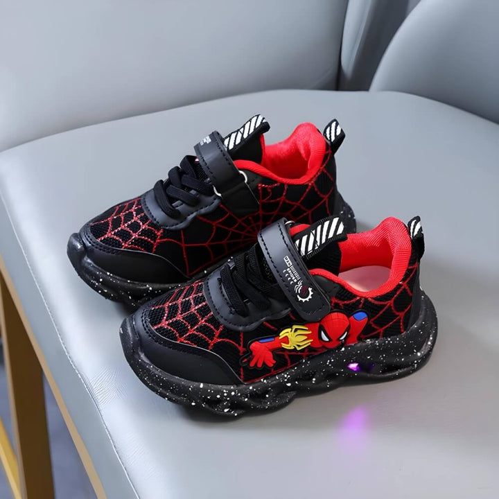 Velcro-strap LED light-up kids' sneakers, designed for active boys & girls, offering comfort & vibrant fun for all play.