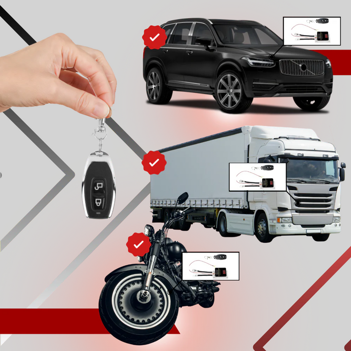 Remote 12V battery disconnect switch for car, truck & RV anti-theft & essential battery protection.