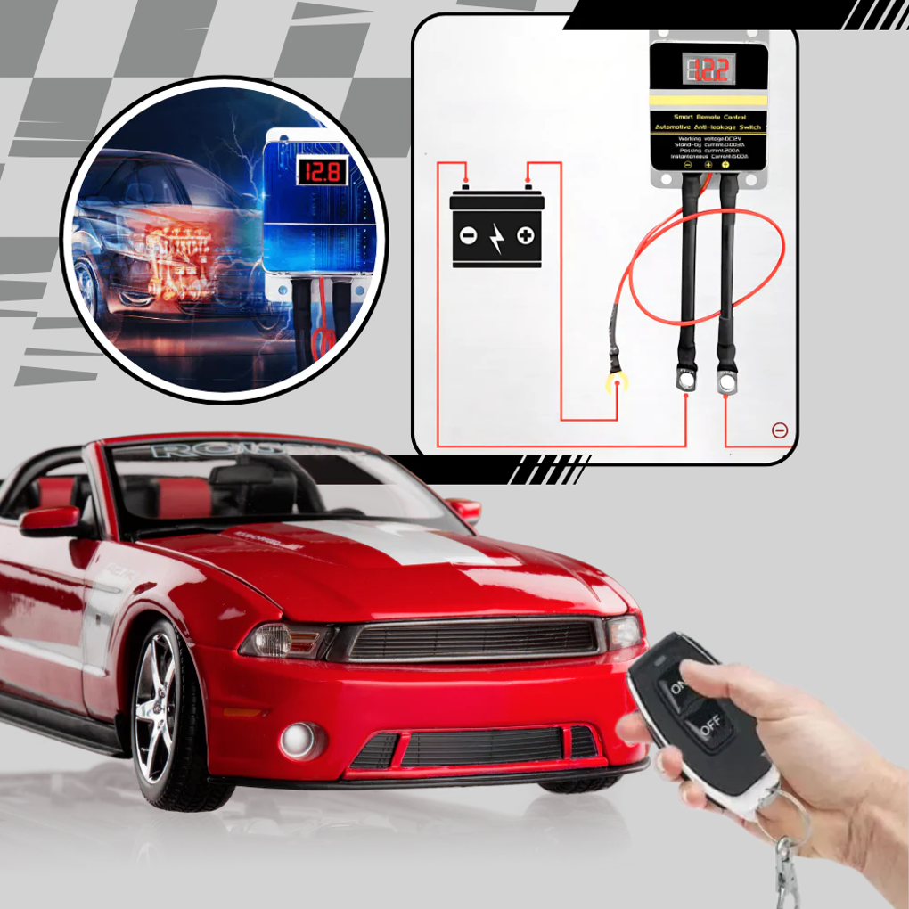 Protect your 12V vehicle battery with this wireless remote disconnect switch, prevents drain & enhances security.