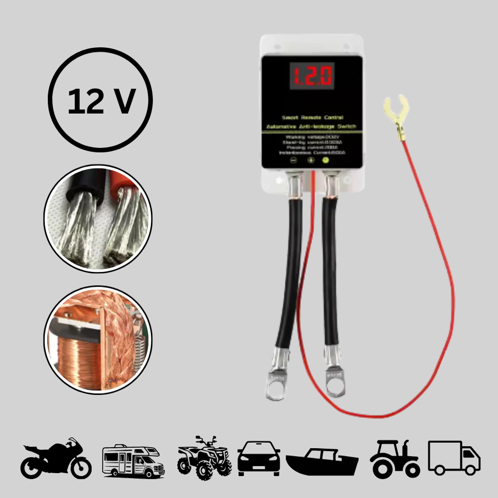 Essential auto accessory: wireless remote battery disconnect switch for comprehensive vehicle anti-theft.