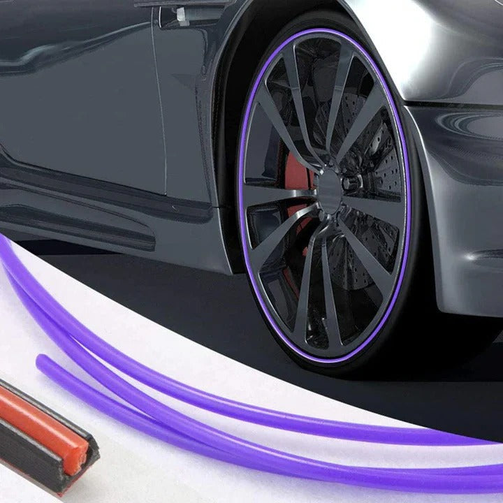 Easy DIY install car wheel rim protector, effective scratch guard for automotive care.