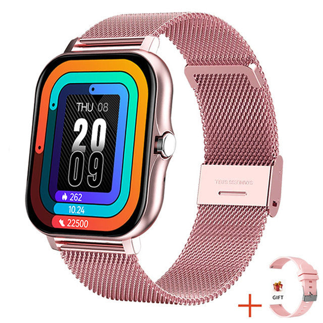 Health monitor smartwatch for women, tracking wellness & vital signs. Elegant wristband & tech accessory.