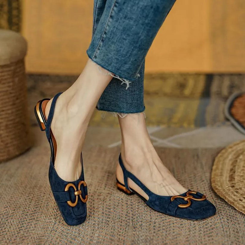Chic ergonomic slingback flats for women, offering daily comfort & versatile style in elegant footwear.