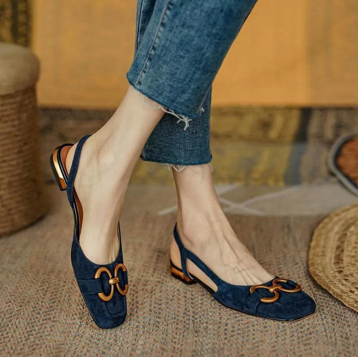 Chic ergonomic slingback flats for women, offering daily comfort & versatile style in elegant footwear.