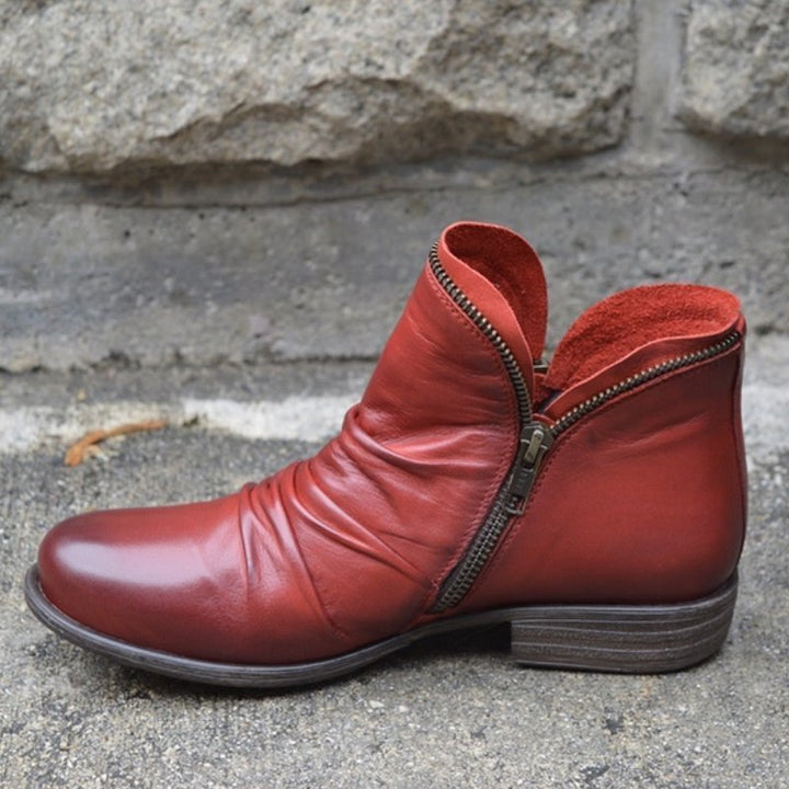 Elegant women's fall ankle boots. Stylish, comfortable & versatile footwear for autumn fashion and casual wear.