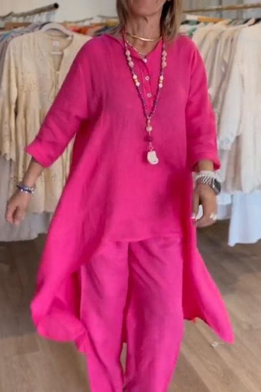 Modern women's chic coordinated outfit set. Elegant matching fashion for versatile casual wear.