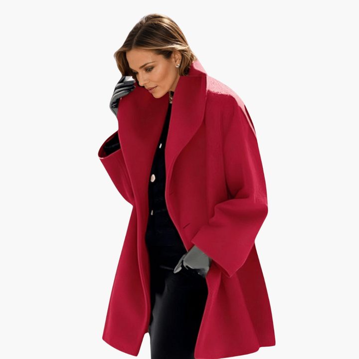 Versatile women's long-sleeve jacket for office wear or casual everyday style. Features a chic wide collar.