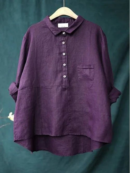 Women's oversized button-down shirt, a stylish casual long sleeve top with a relaxed fit for versatile fashion.