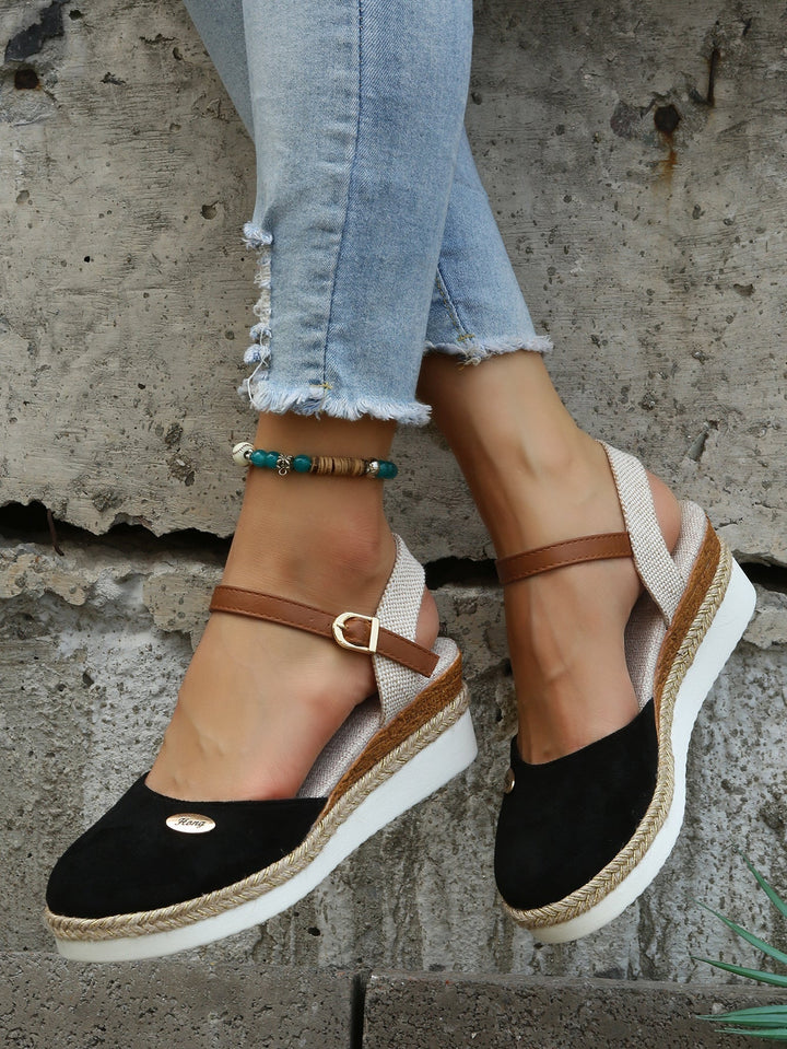 Women's chic platform espadrille sandals, offering elegant comfort for summer, vacation, and everyday style.