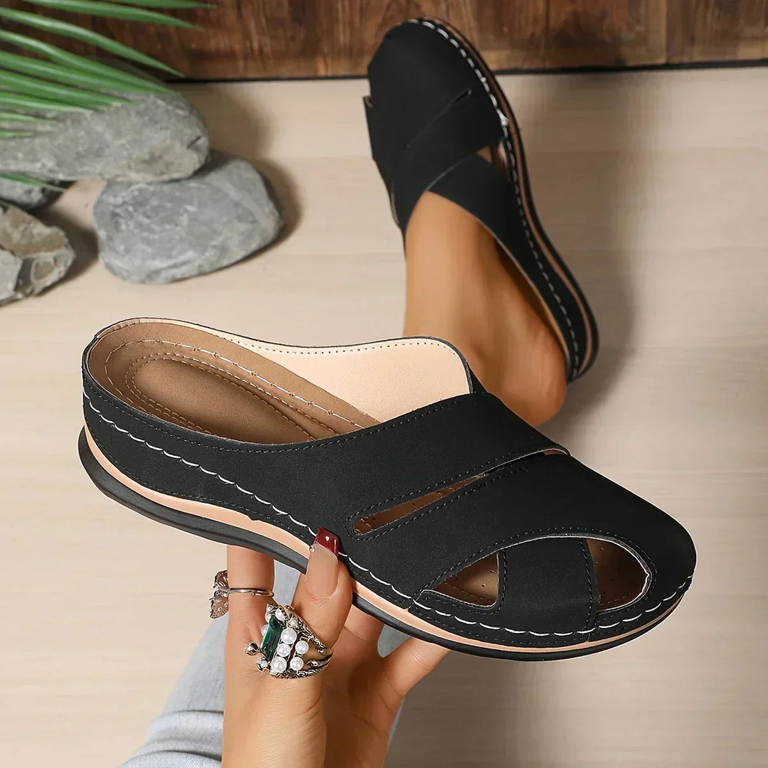 Fashionable women's platform wedge sandals, designed for elevated comfort and chic style, perfect for any occasion.