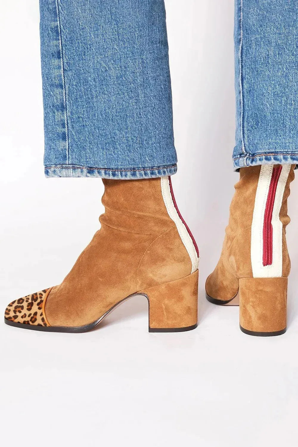 Black square toe heeled boots for women, featuring a block heel, ideal stylish footwear for fashion lovers.