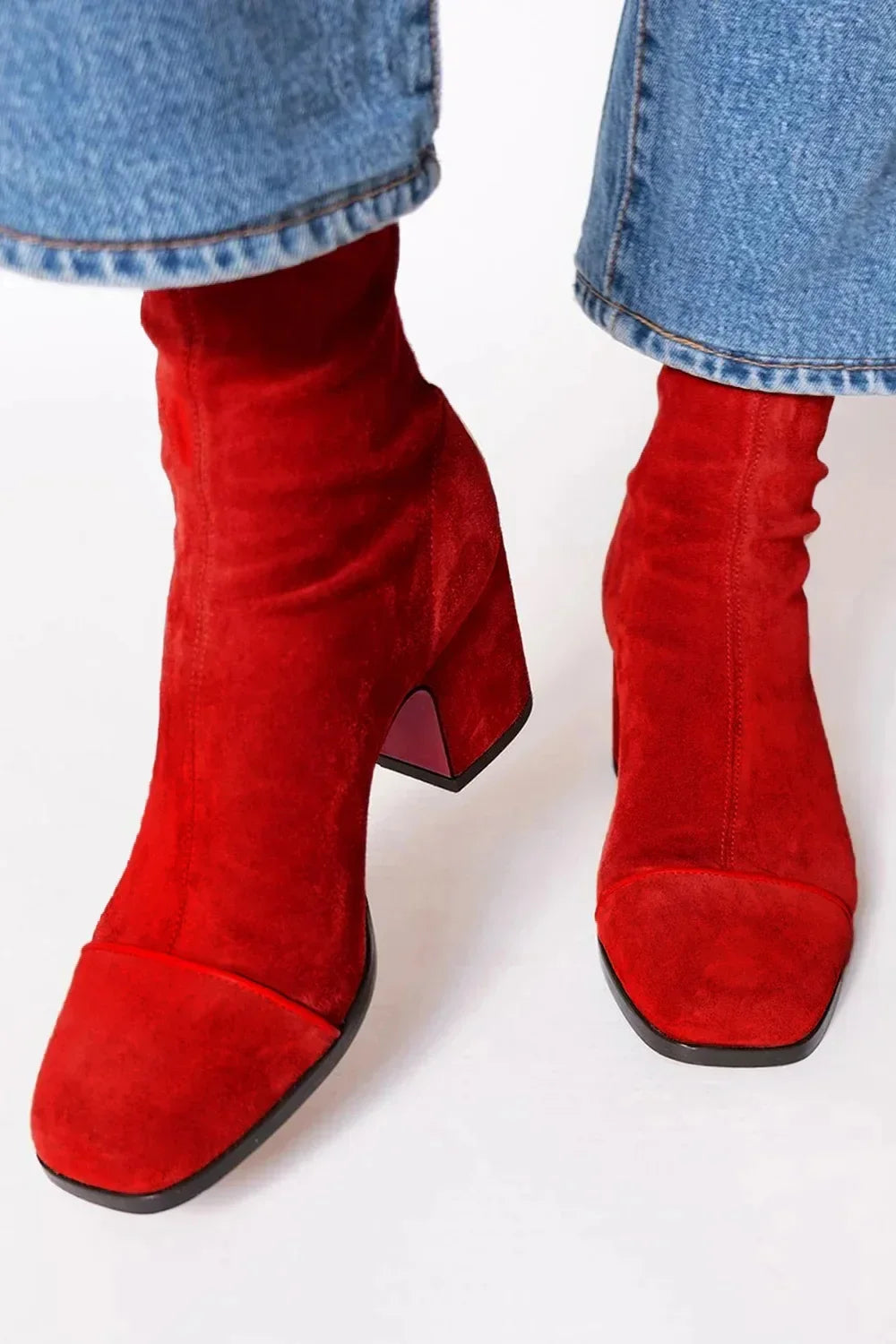 Women's comfortable square toe dress boots with a fashionable block heel, excellent for fall & winter.