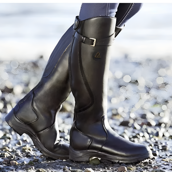 New women's waterproof ankle boots featuring a stylish block heel & zipper. Perfect casual fall/winter footwear.