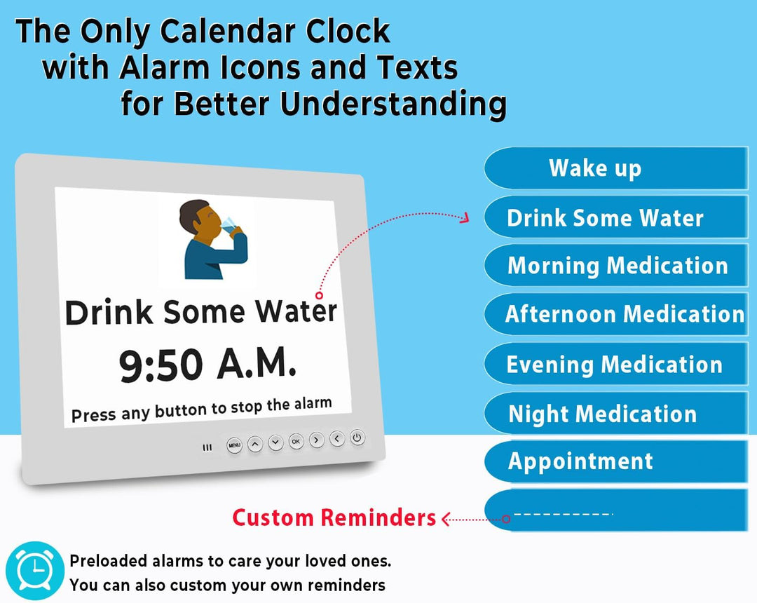 Claryon Digital Calendar Day Clock, 11.5-inch, offering comprehensive vision & memory support.
