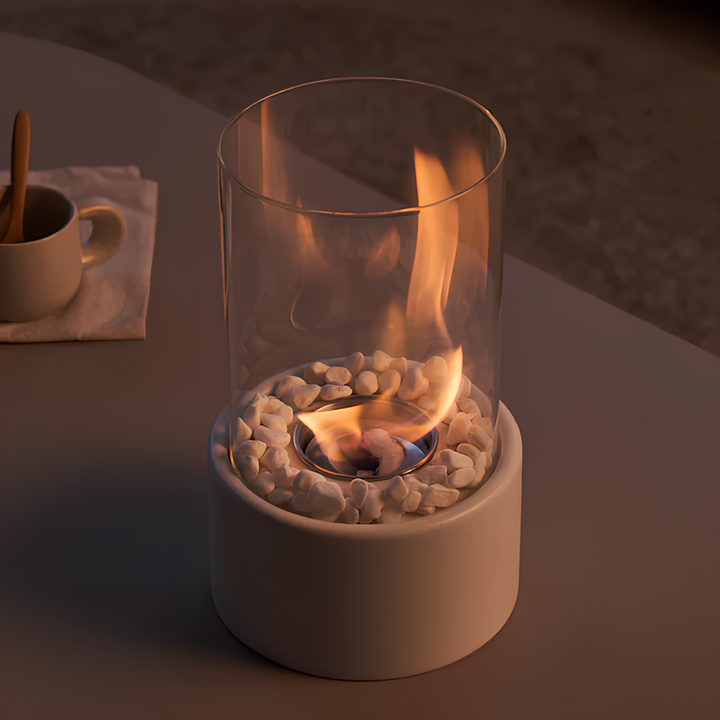 Vintage-style oil lamp, perfect table decor for cozy, ambient lighting and a classic ambiance.