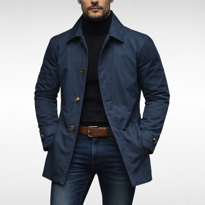Autumn Men's Car Coat: Versatile classic coat for men, offering everyday comfort & style. Great for layering in autumn weather.