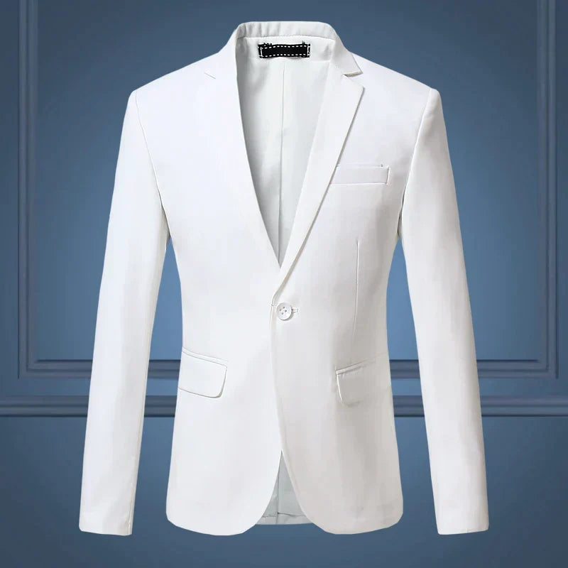 Classic men's formal blazer jacket, ideal for business, smart casual, or evening wear. Tailored fit for stylish versatility.